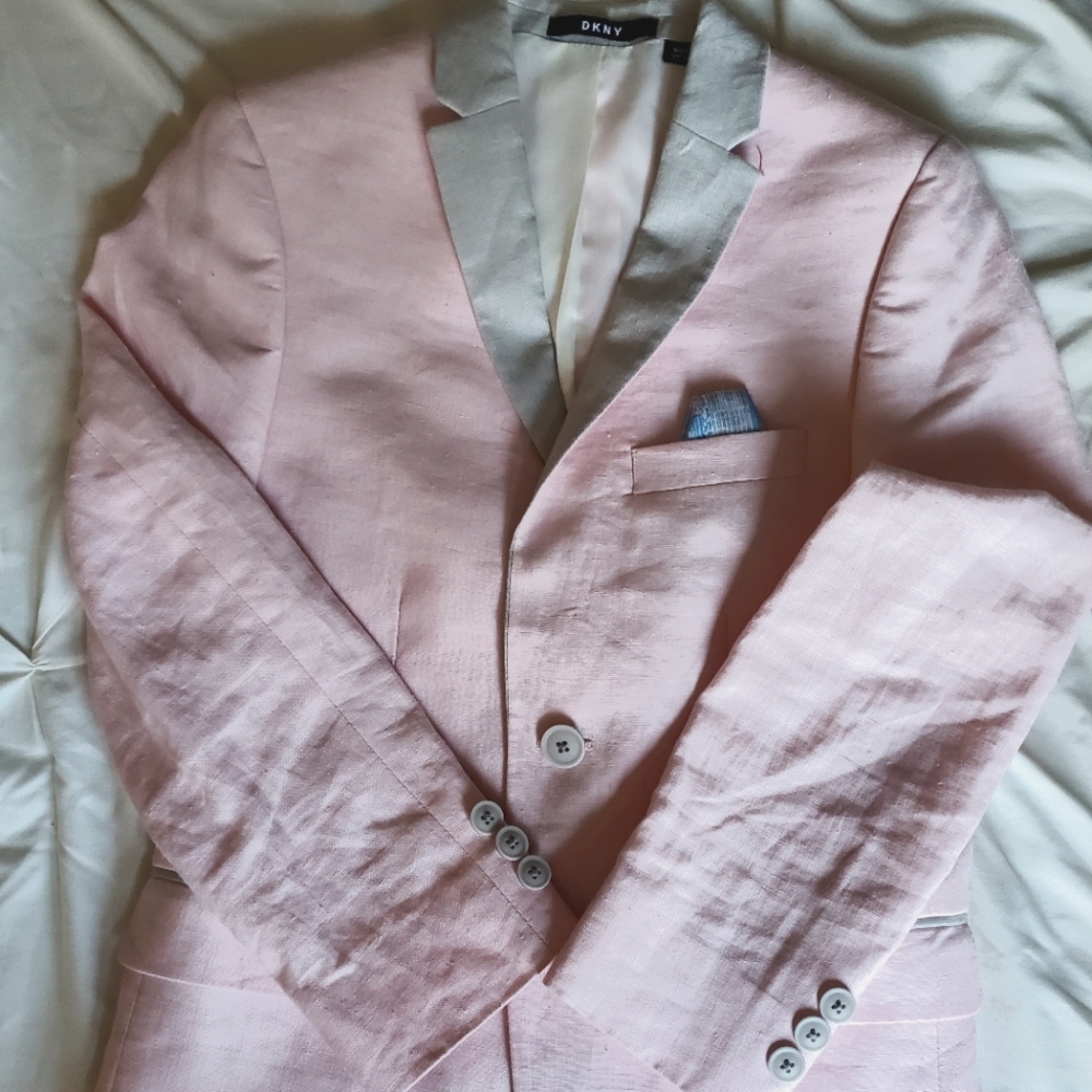 Boys Pink linen blazer